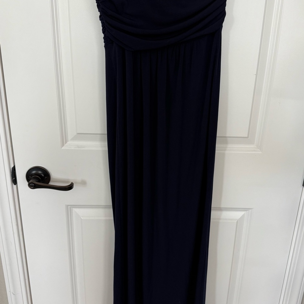 Chic Blue One-Shoulder Gown - Picture 7 of 9